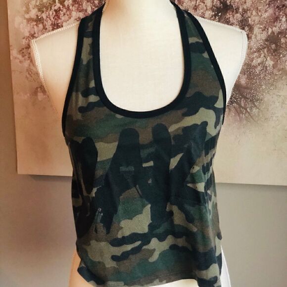 Flag nor fail Camo cake crop top retired rare workout gear tank top camouflage - Picture 5 of 15